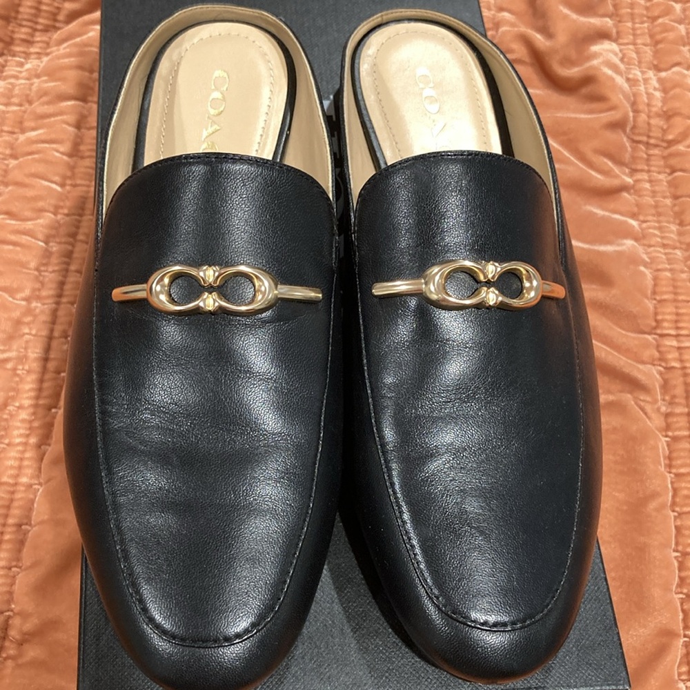Coach sienna leather slides size 7